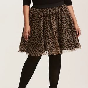 Torrid cheetah print tulle skirt